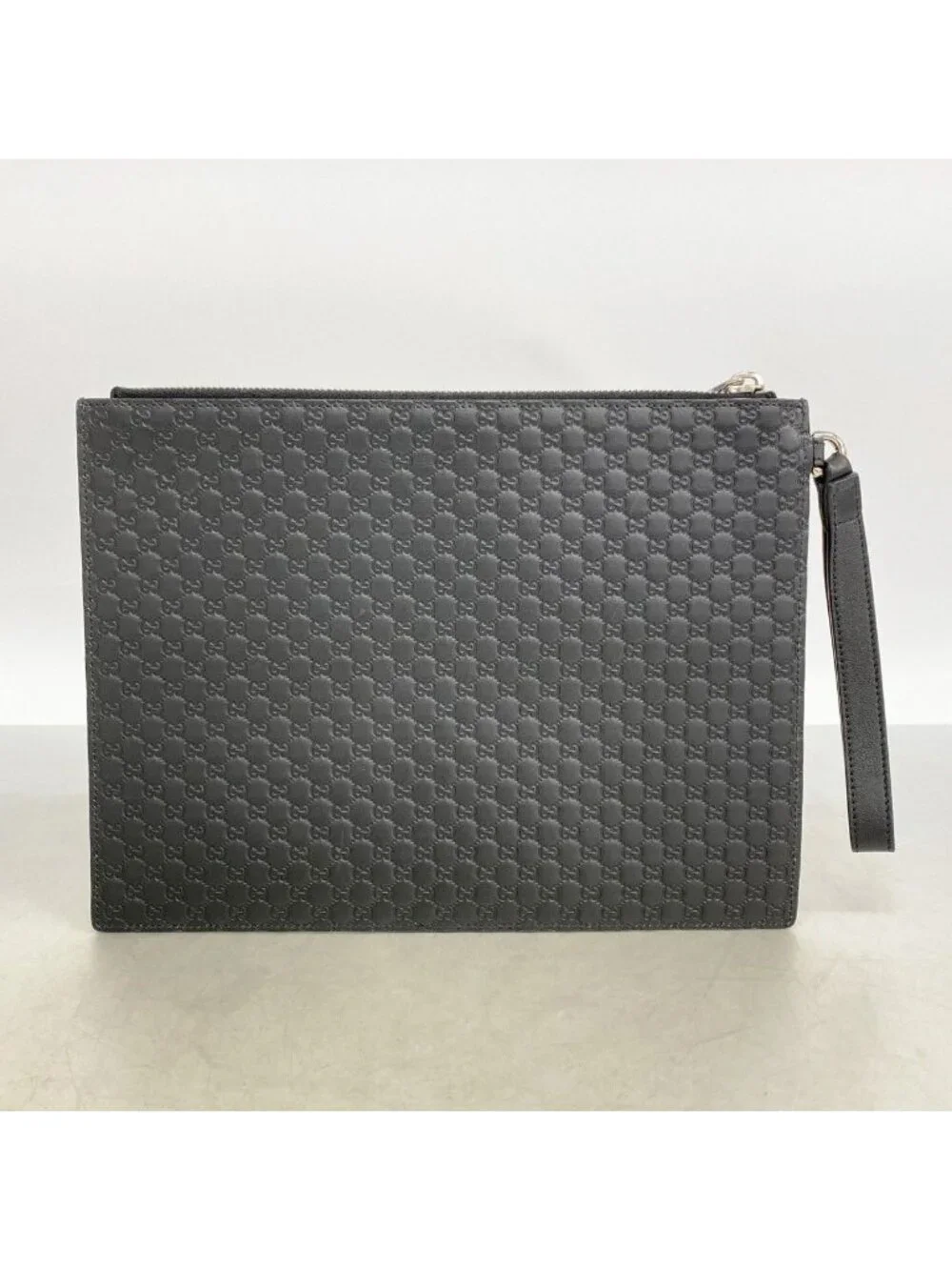 Gucci Clutch Micro Guccissima Leather Black Silver